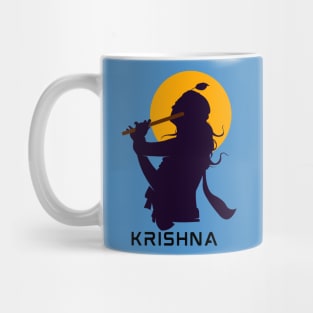 Hindu god lord Krishna playing his flute Mug